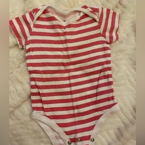 Pink and white striped onesie - BUNDLE ME!